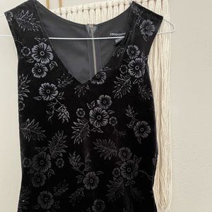Foreign Exchange black velvet dress